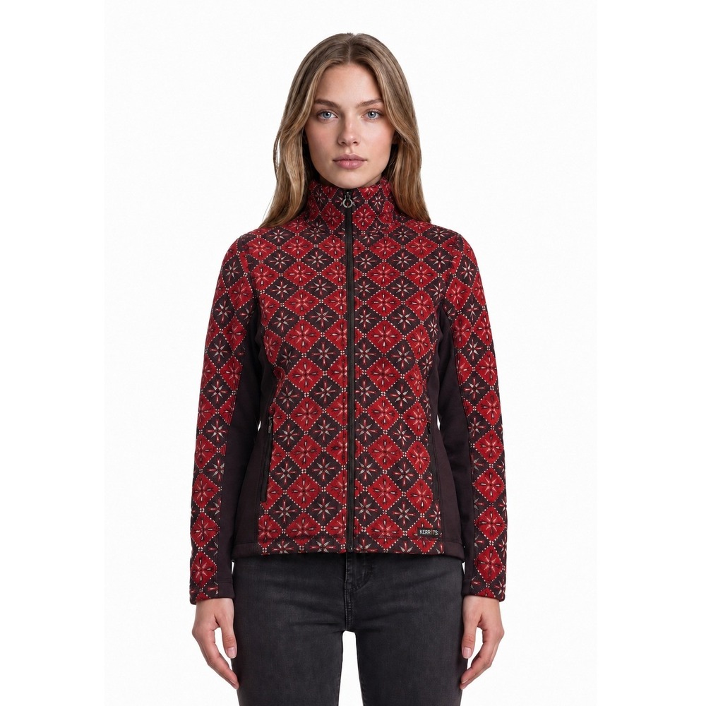 Kerrits Equestrian Jacket Women's Size Large Red Black Geometric Performance